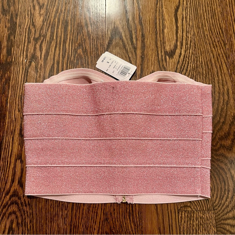 Windsor Pink Glitter Ribbon Bustier - Picture 4 of 5